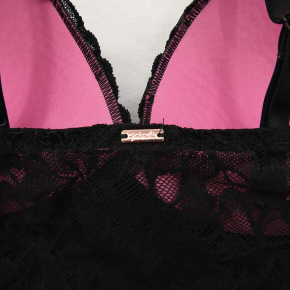 PINK Victoria's Secret Black Floral Lace Bra - Picture 5 of 9